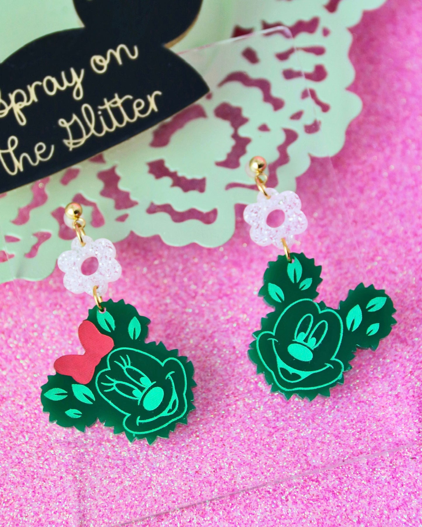 Topiary Flower Dangle Earrings - Flower and Garden