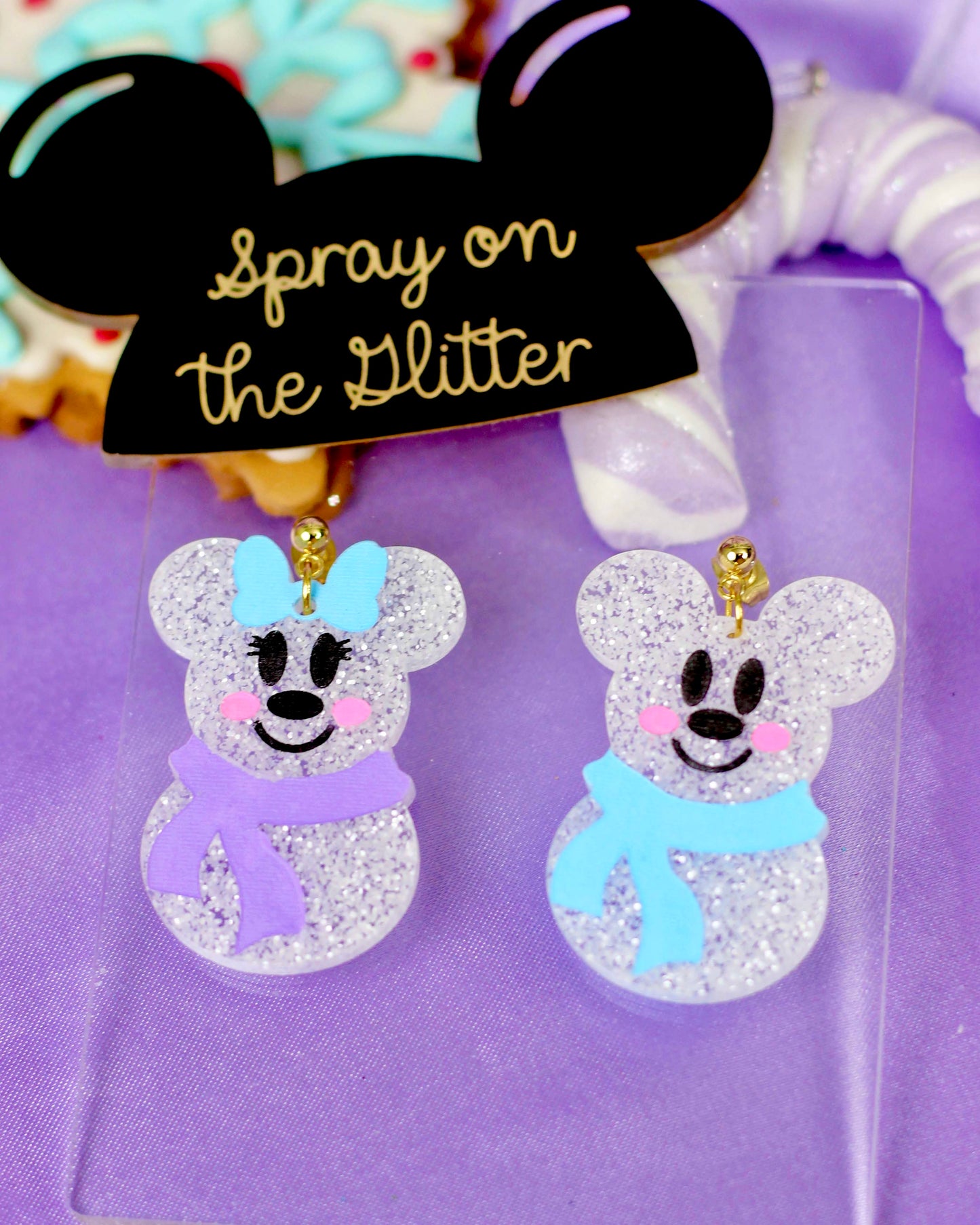 Snowmen Earrings- Holiday Glam