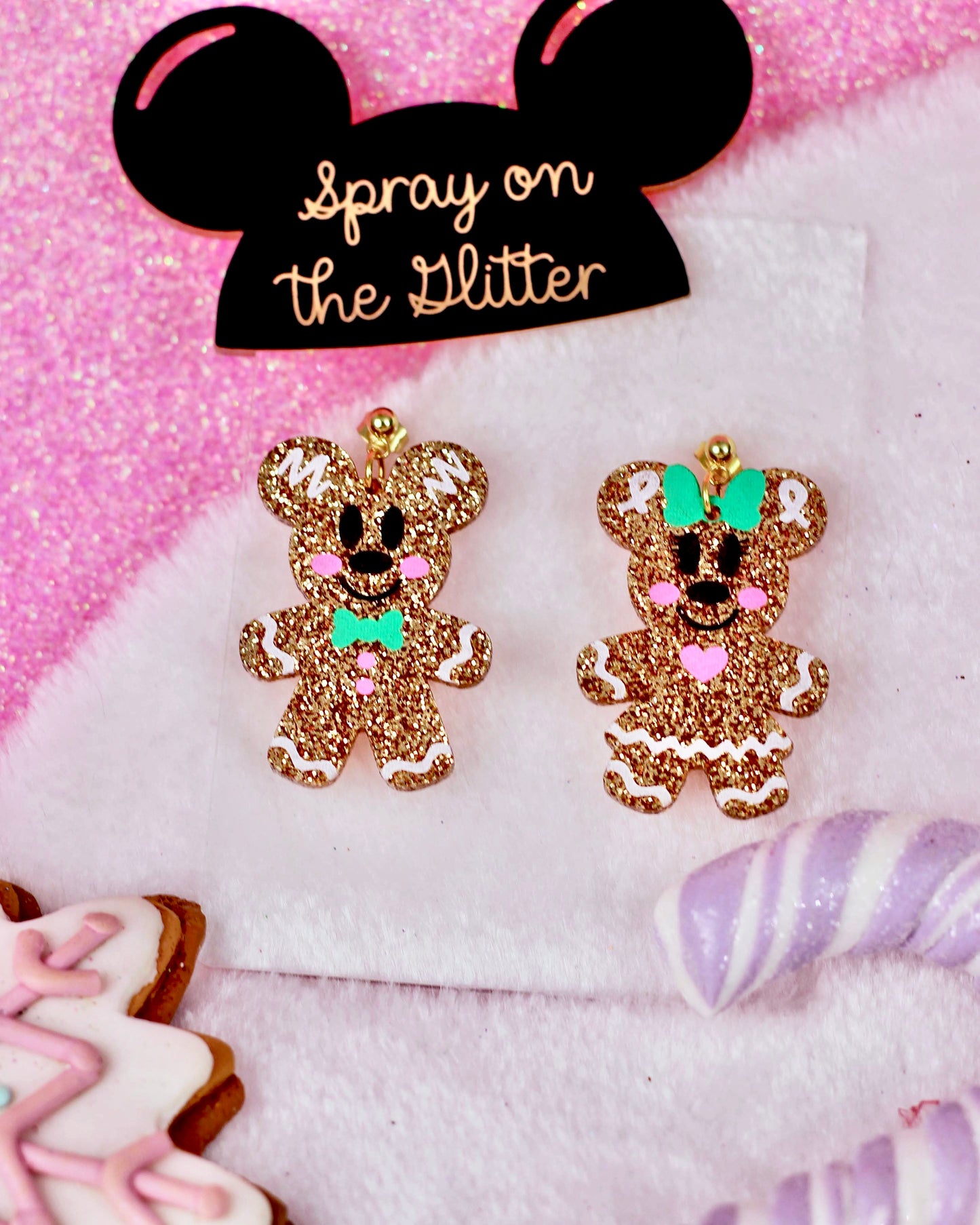 Gingerbread Earrings- Holiday Glam