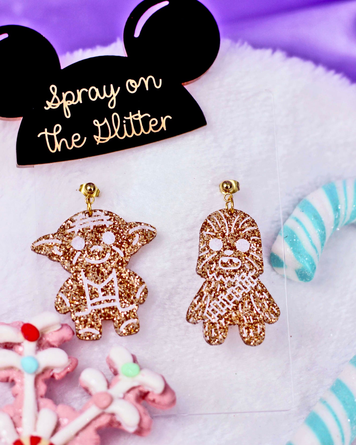 Gingerbread Earrings- Holiday Glam