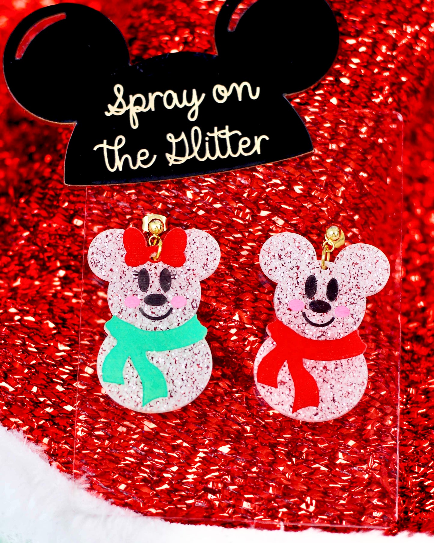 Snowmen Earrings- Holiday Glam