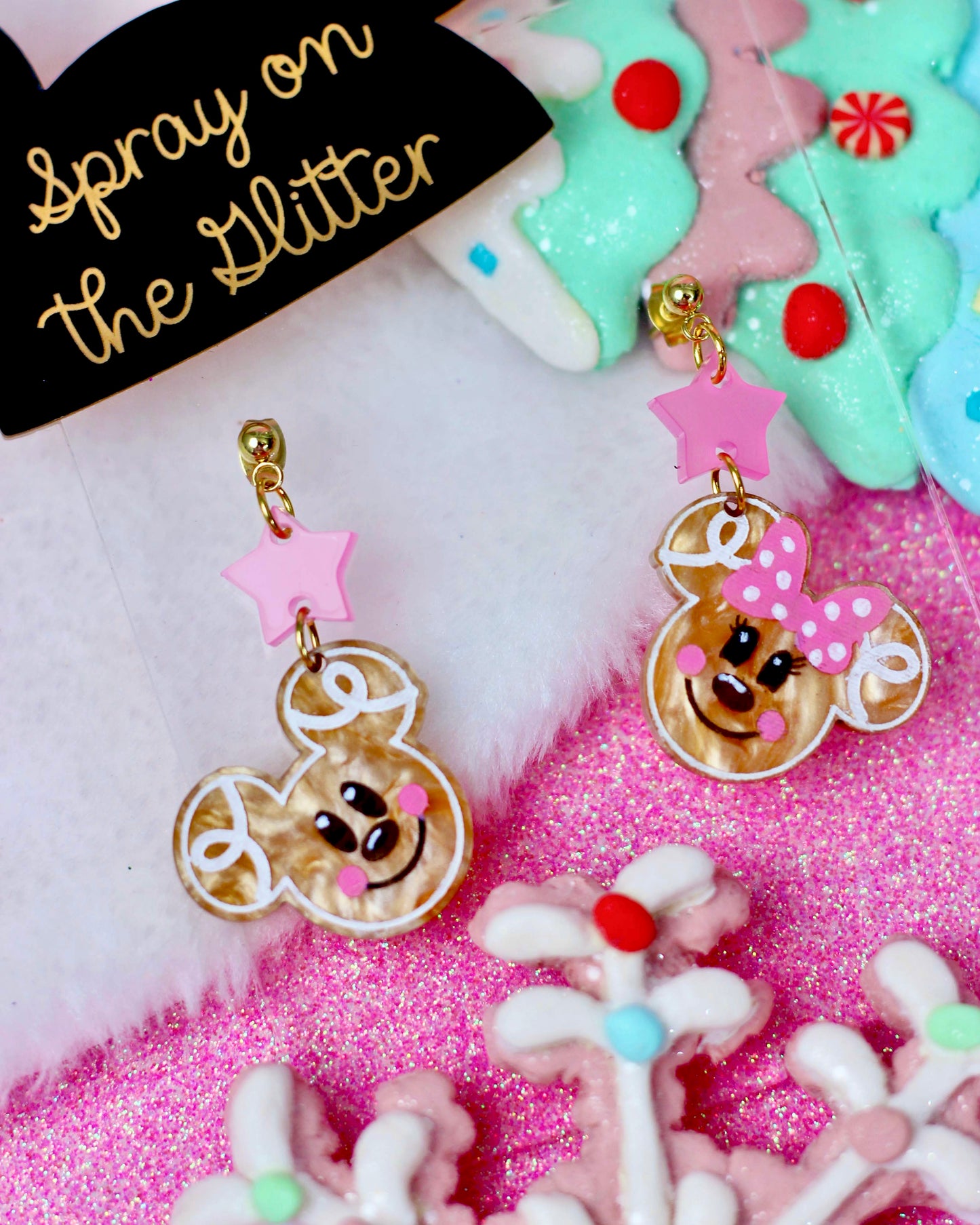 Gingerbread Earrings- Holiday Glam