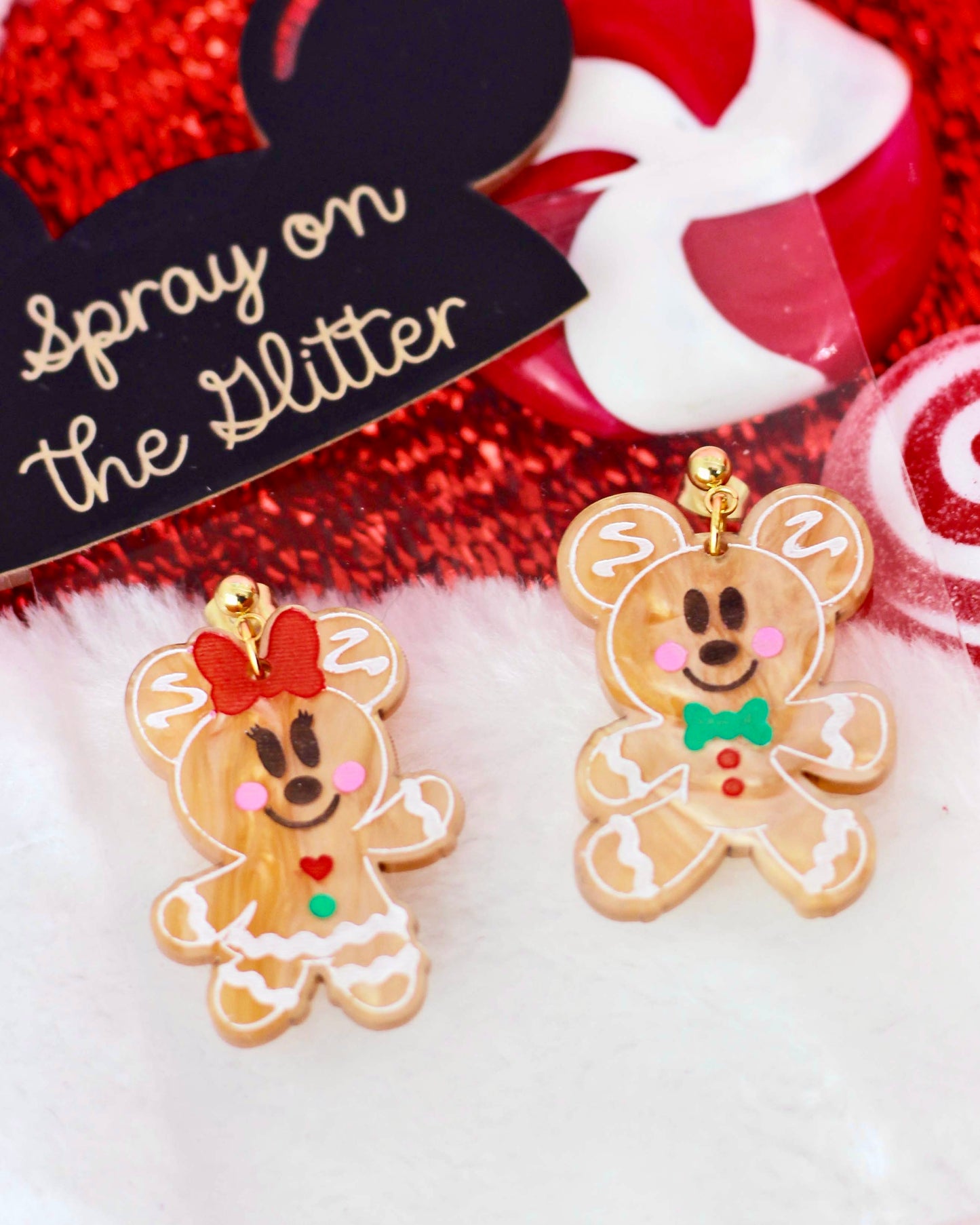 Gingerbread Earrings- Holiday Glam