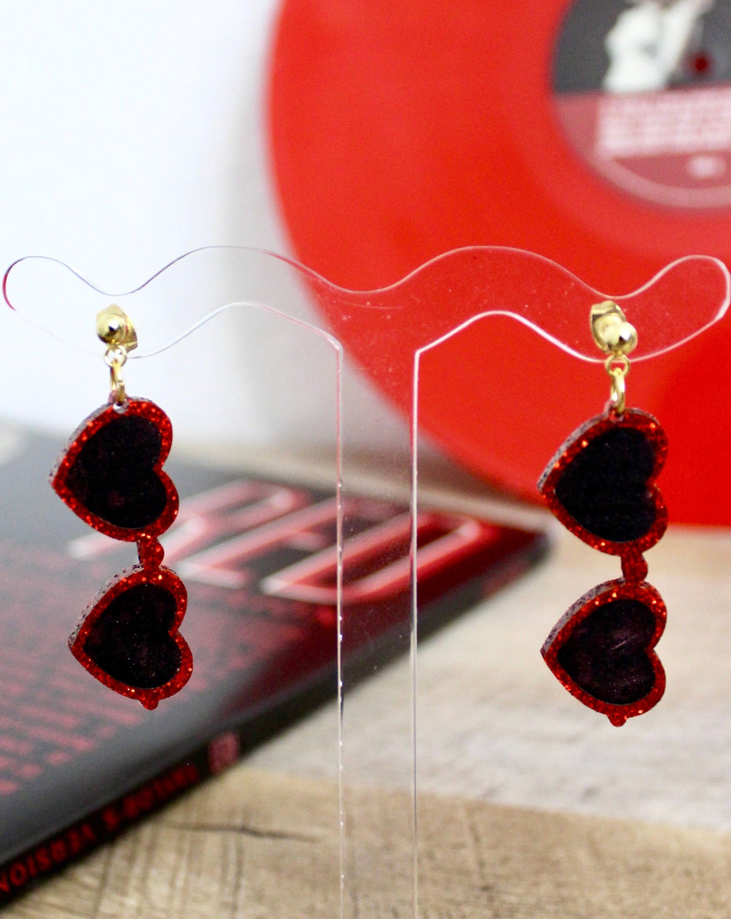 Red Sunglasses Dangle Earrings - Swifties