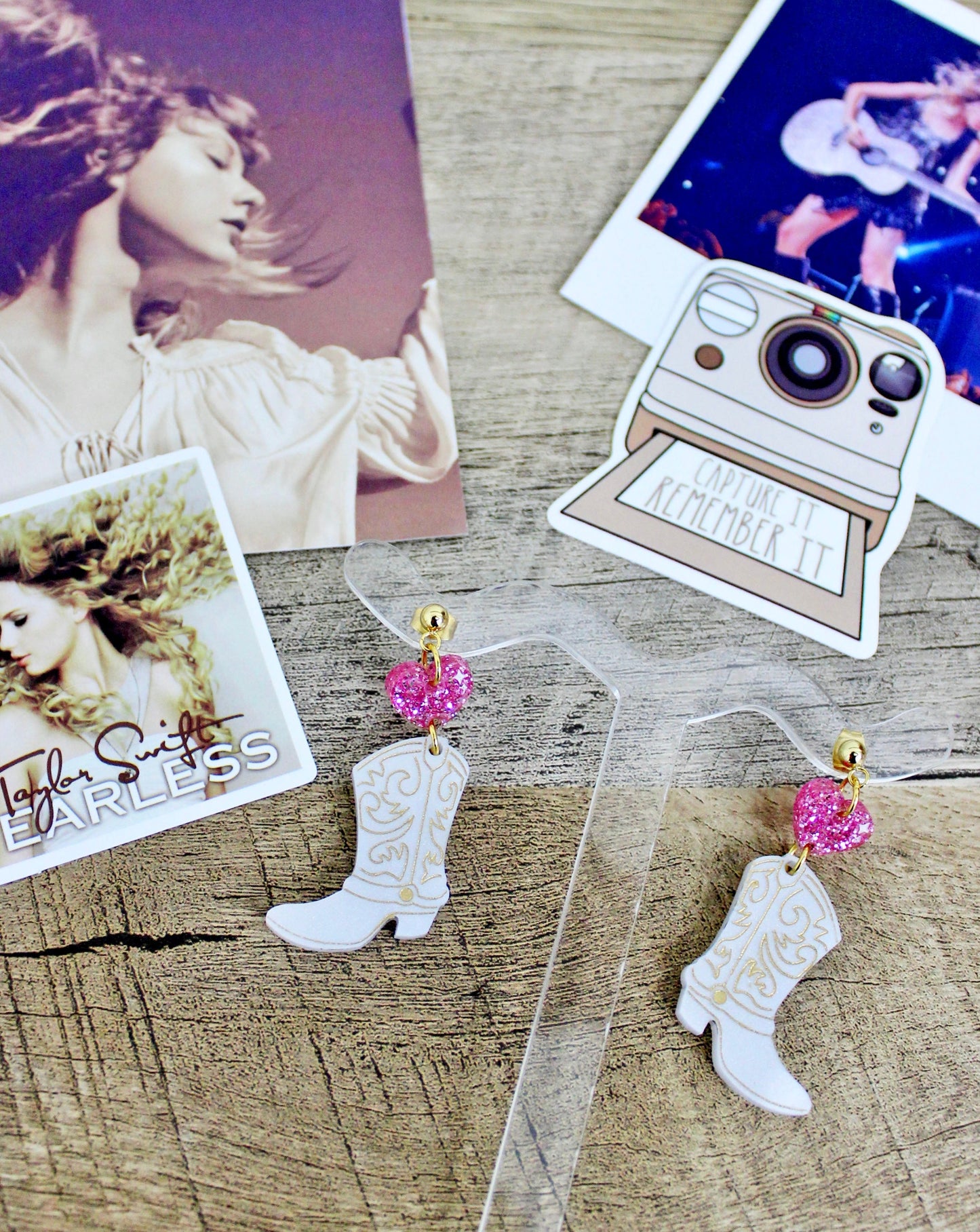 Fearless Boots Dangle Earrings - Swifties