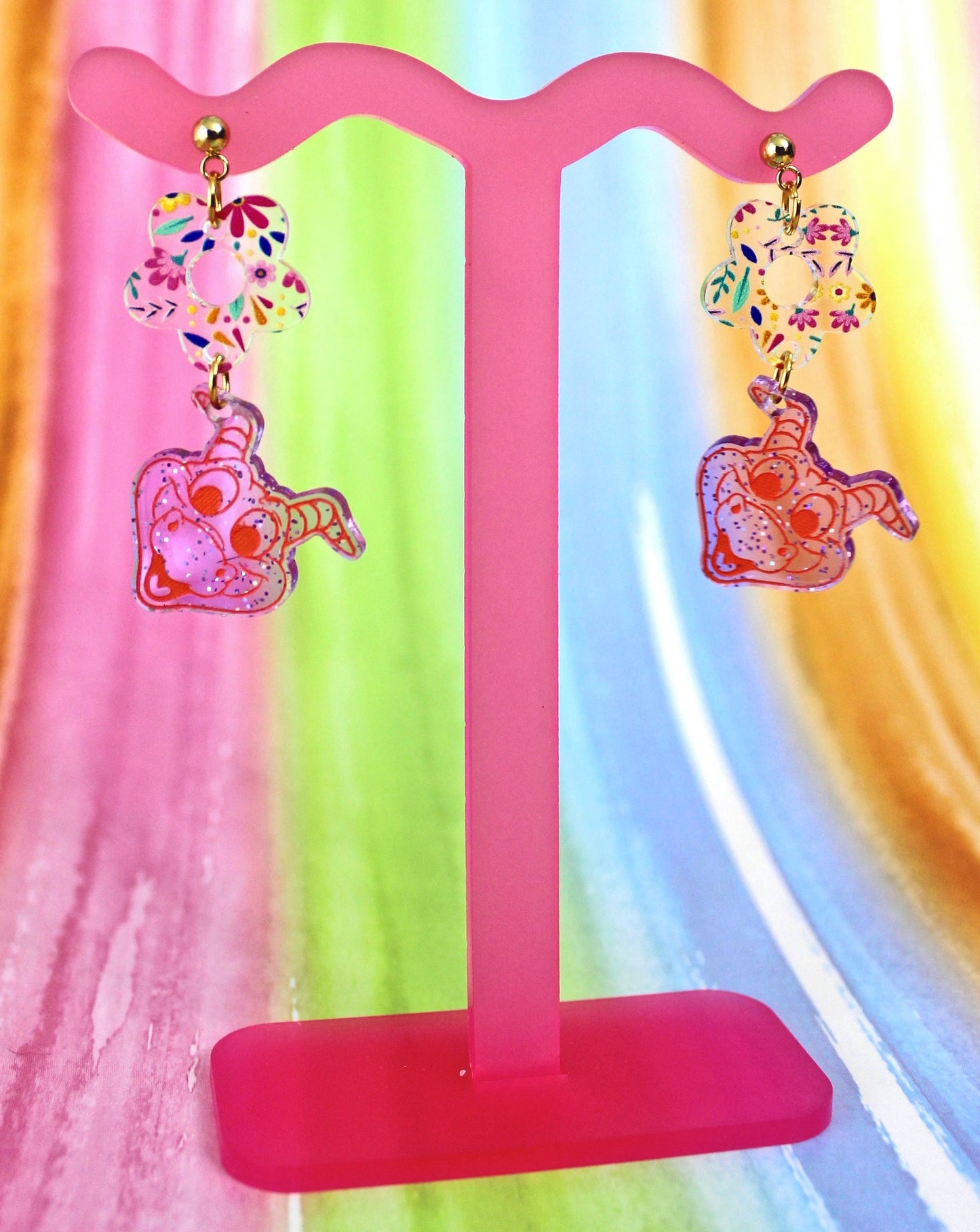 Figment Dangle Earrings - Flower and Garden