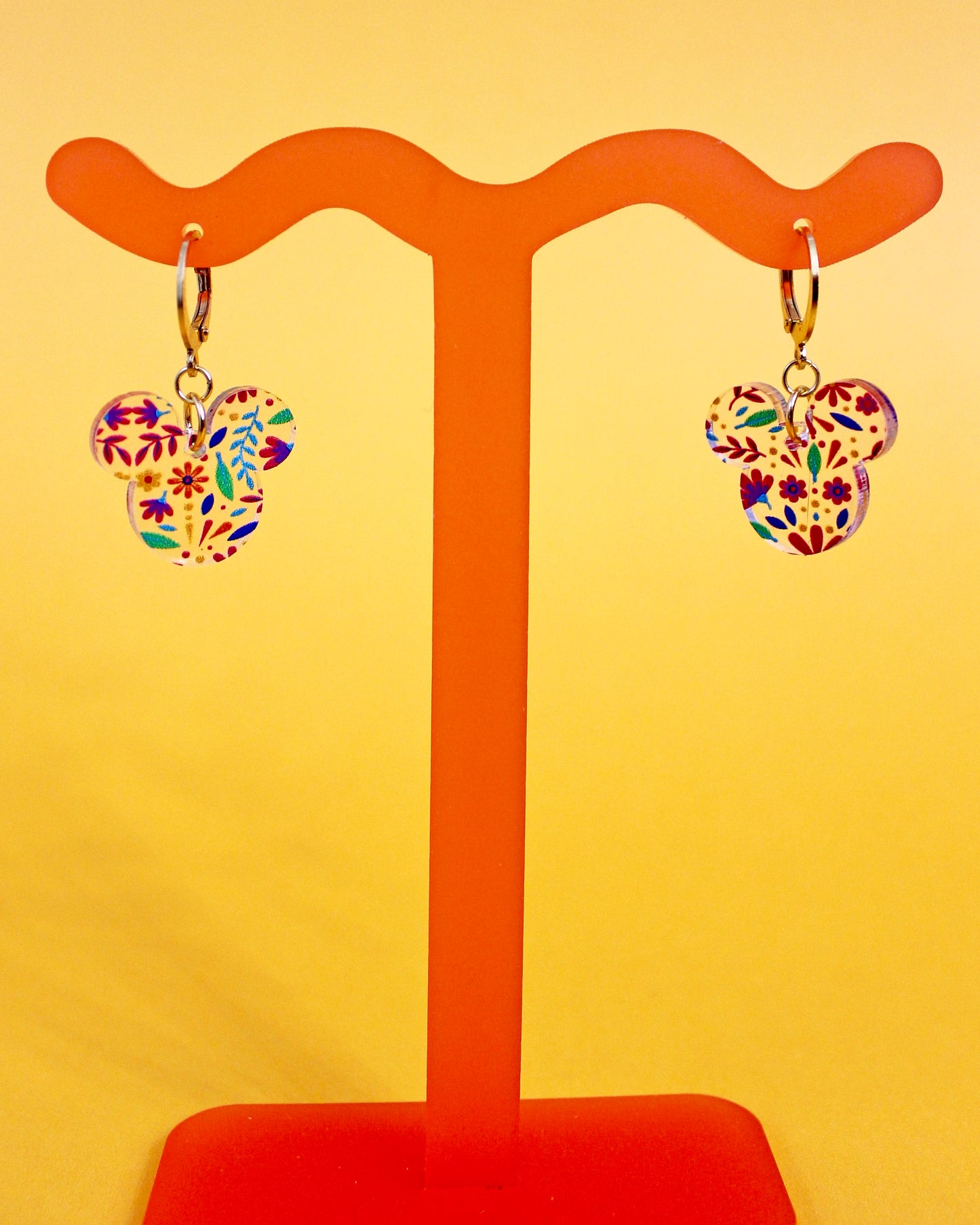 Floral Mouse Earrings - Flower and Garden