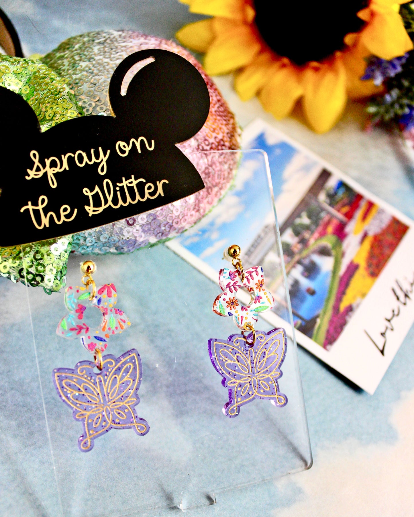 Encanto Dangle Earrings - Flower and Garden