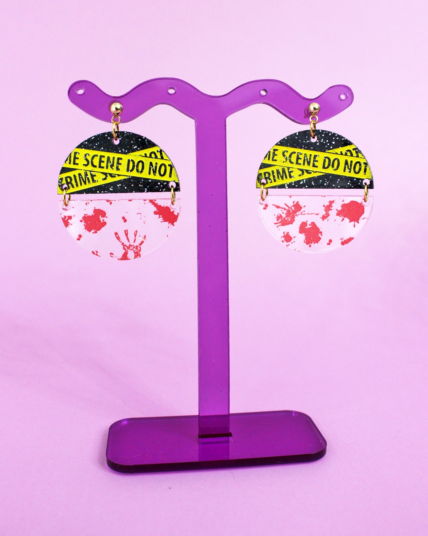 Crime Scene Earrings - Halloween