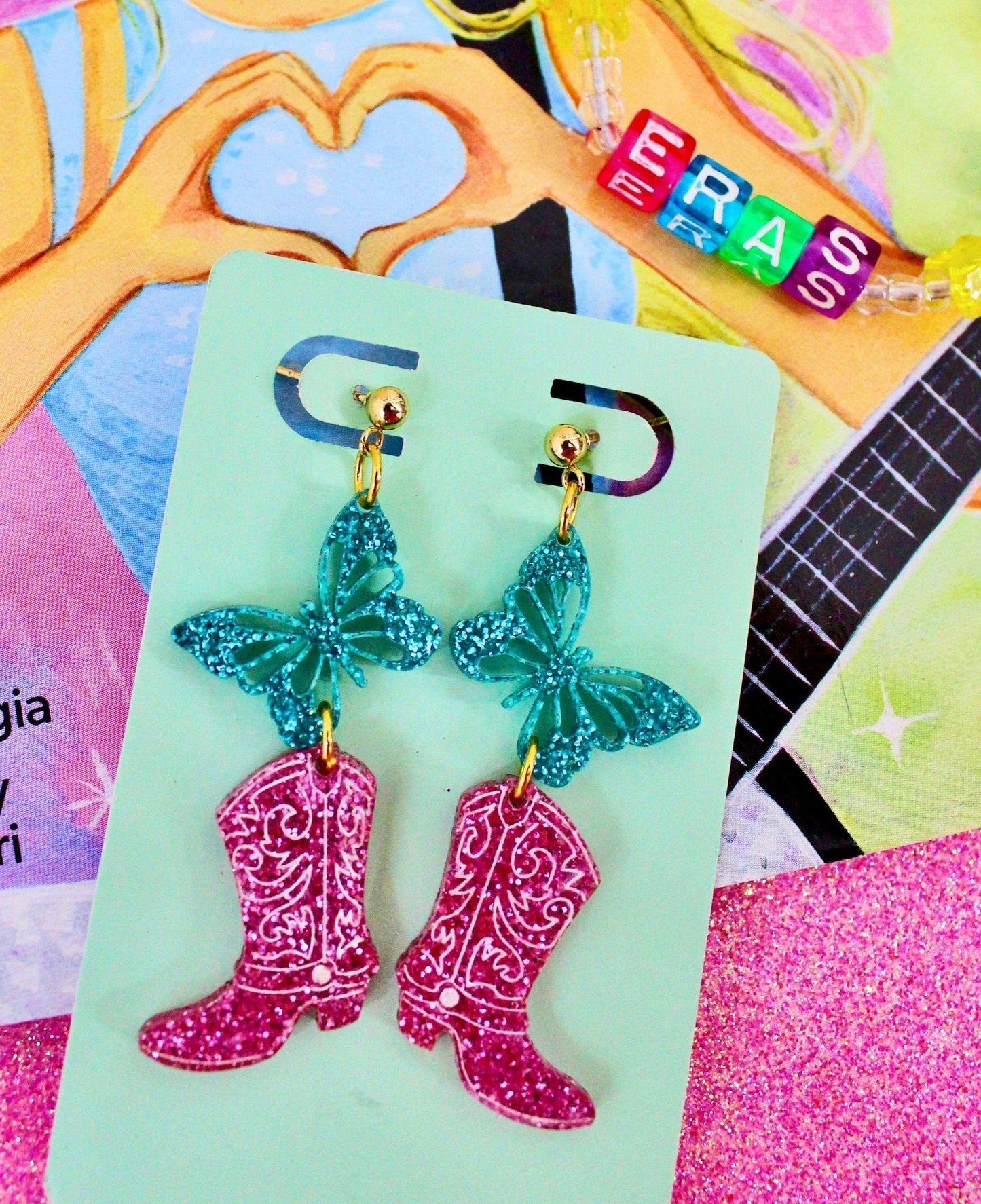 Debut Boots Dangle Earrings - Swifties