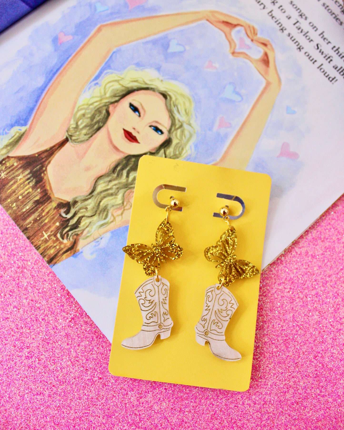 Fearless Boots Dangle Earrings - Swifties