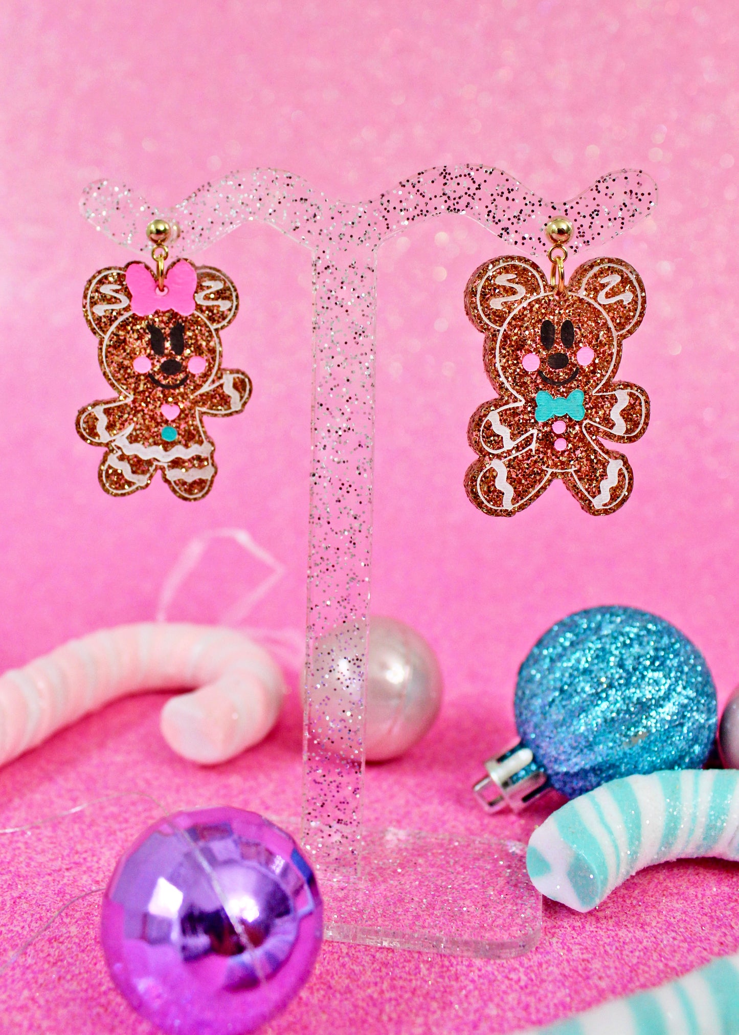 Gingerbread Cookie Earrings- Holiday Glam