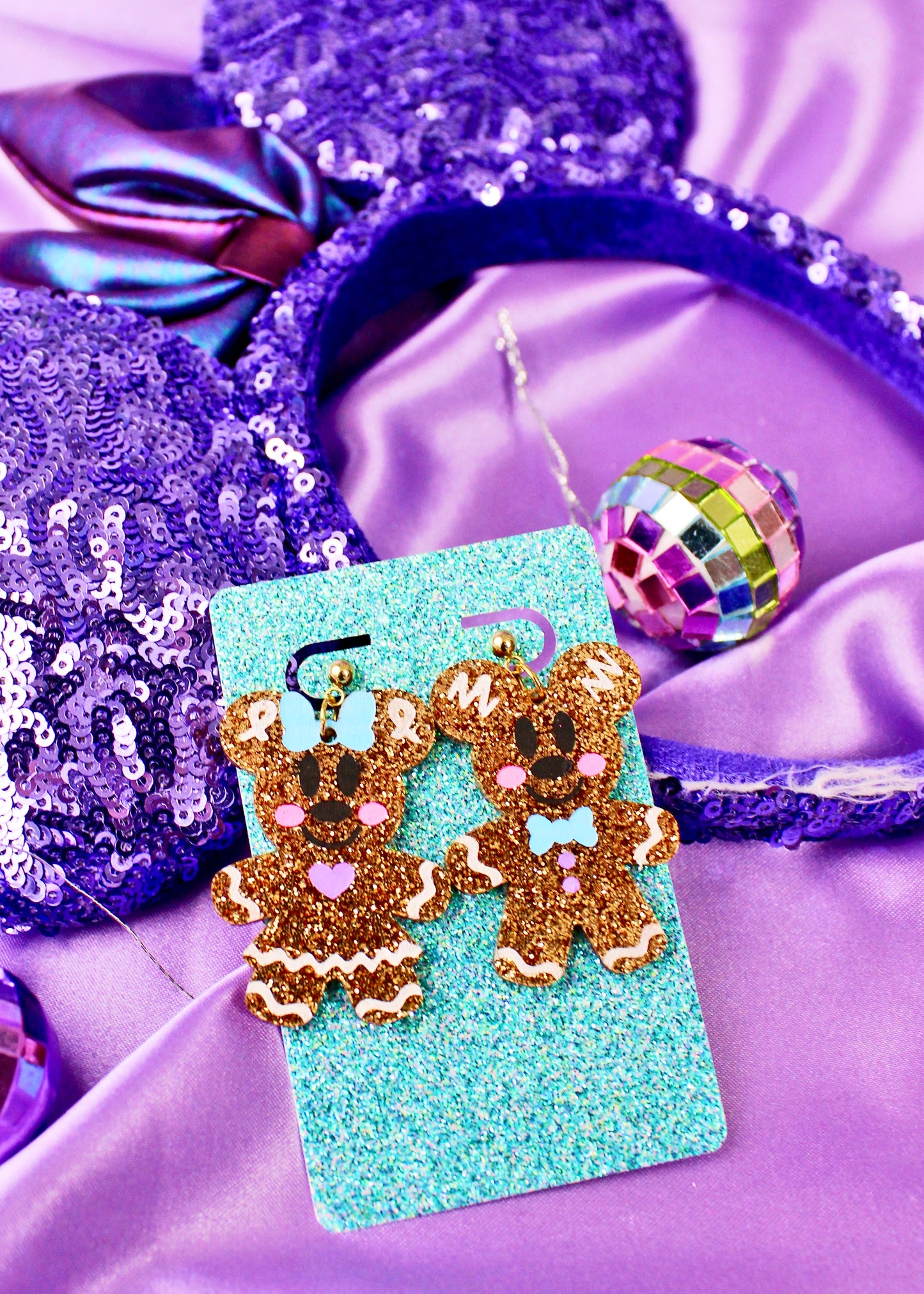 Gingerbread Cookie Earrings- Holiday Glam