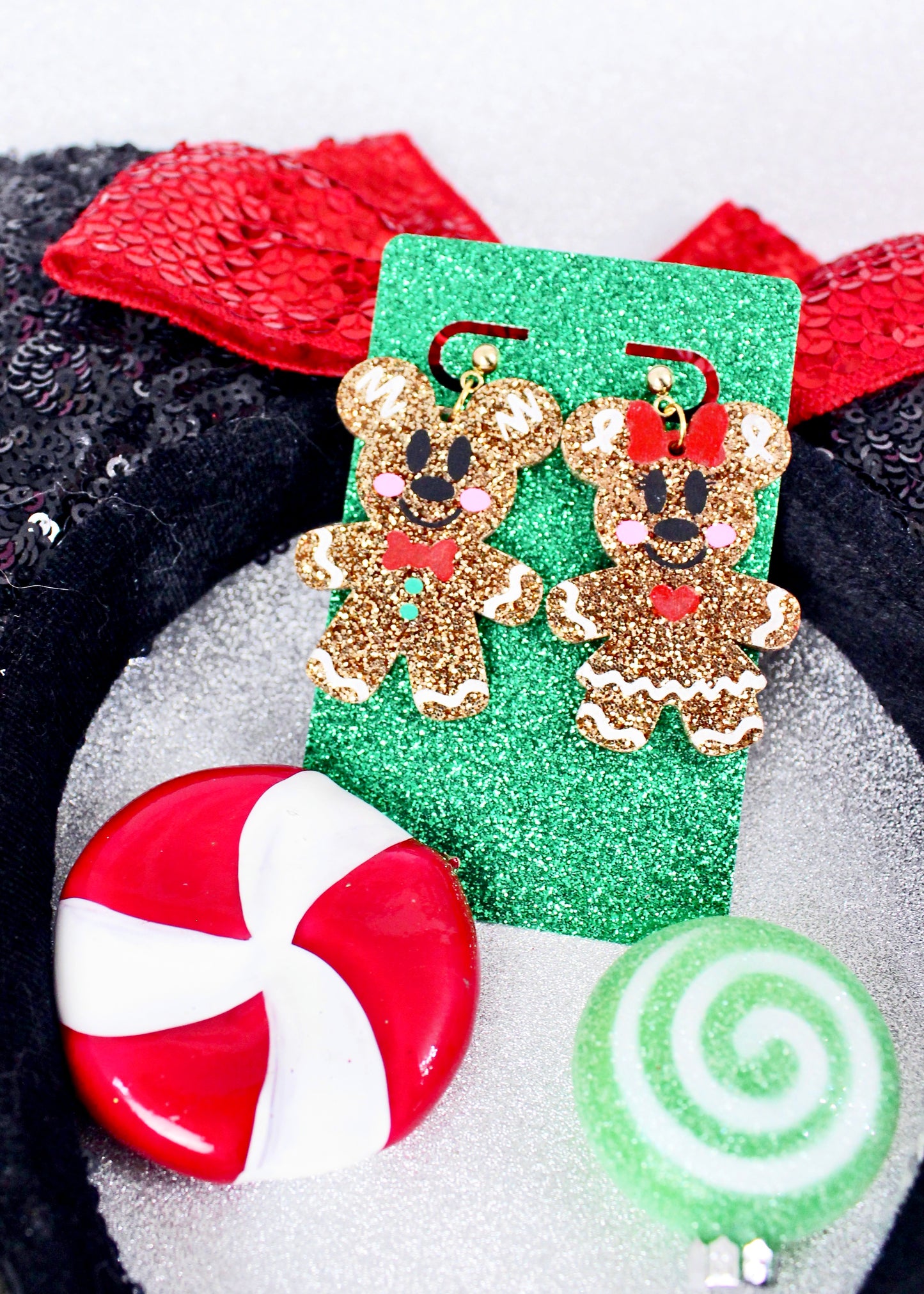 Gingerbread Cookie Earrings- Holiday Glam