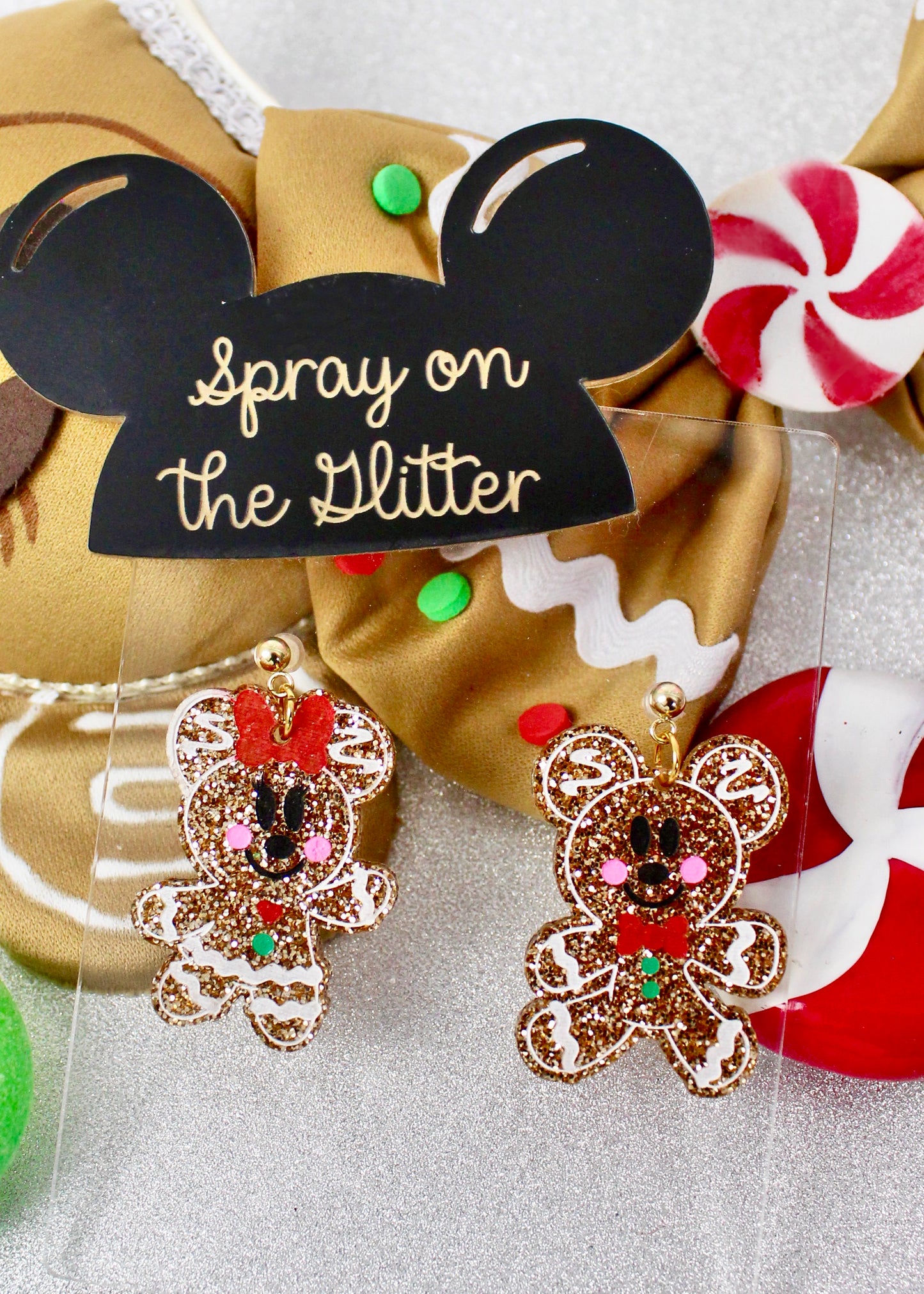 Gingerbread Cookie Earrings- Holiday Glam