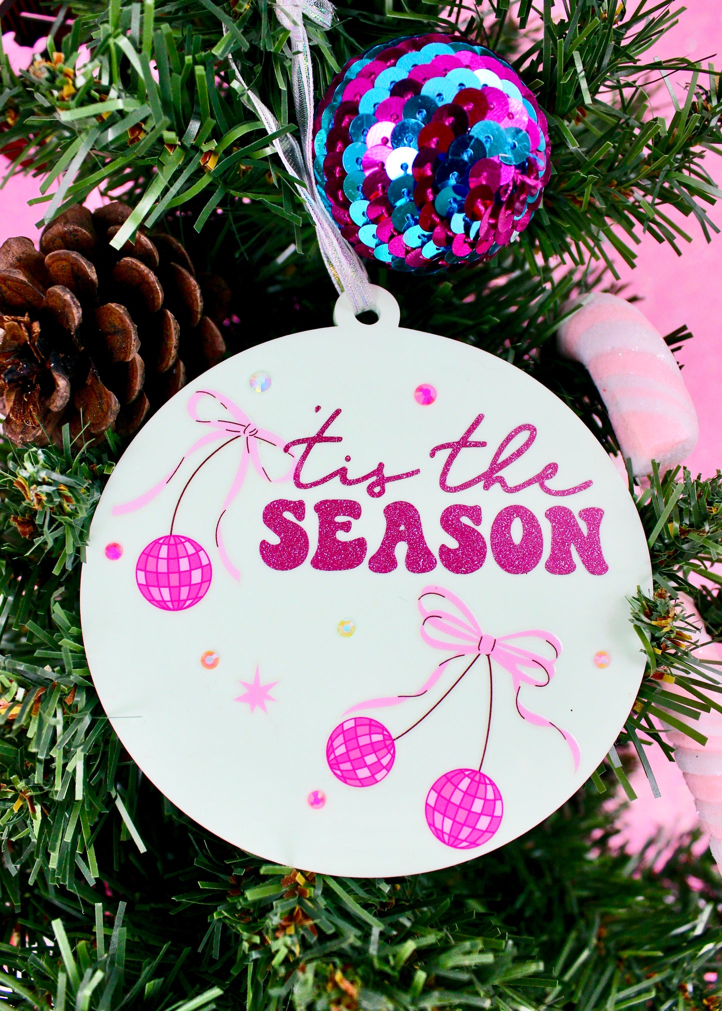 'Tis the Season Ornament - Merry & Bright