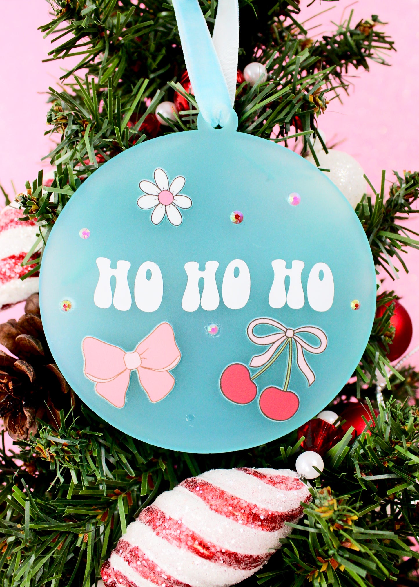 Ho Ho Ho Ornament - Merry & Bright