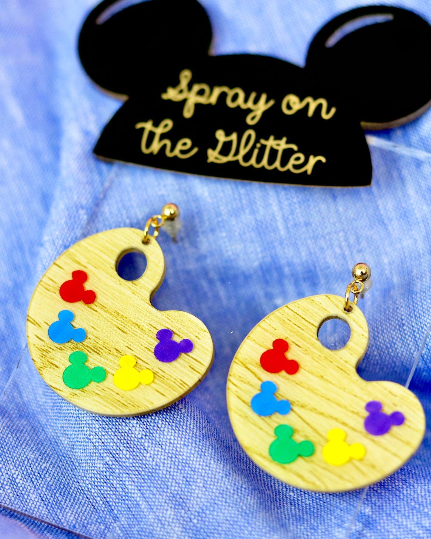 Mouse Paint Palette Dangle Earrings - Festival of the Arts