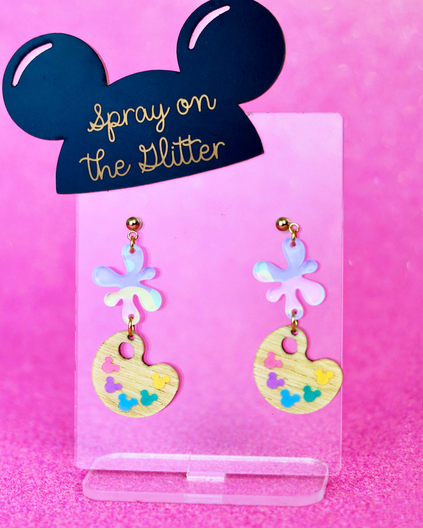 Paint Palette Dangle Earrings - Festival of the Arts