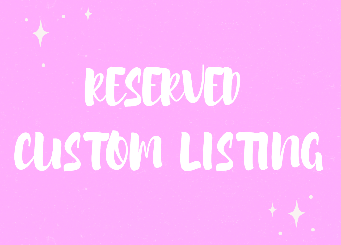 Pre-Order Custom Listing