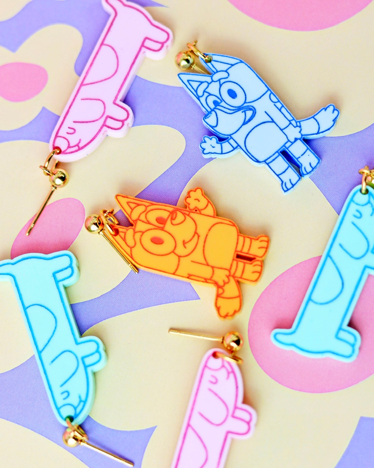 Dangle Earrings - Playtime Pups