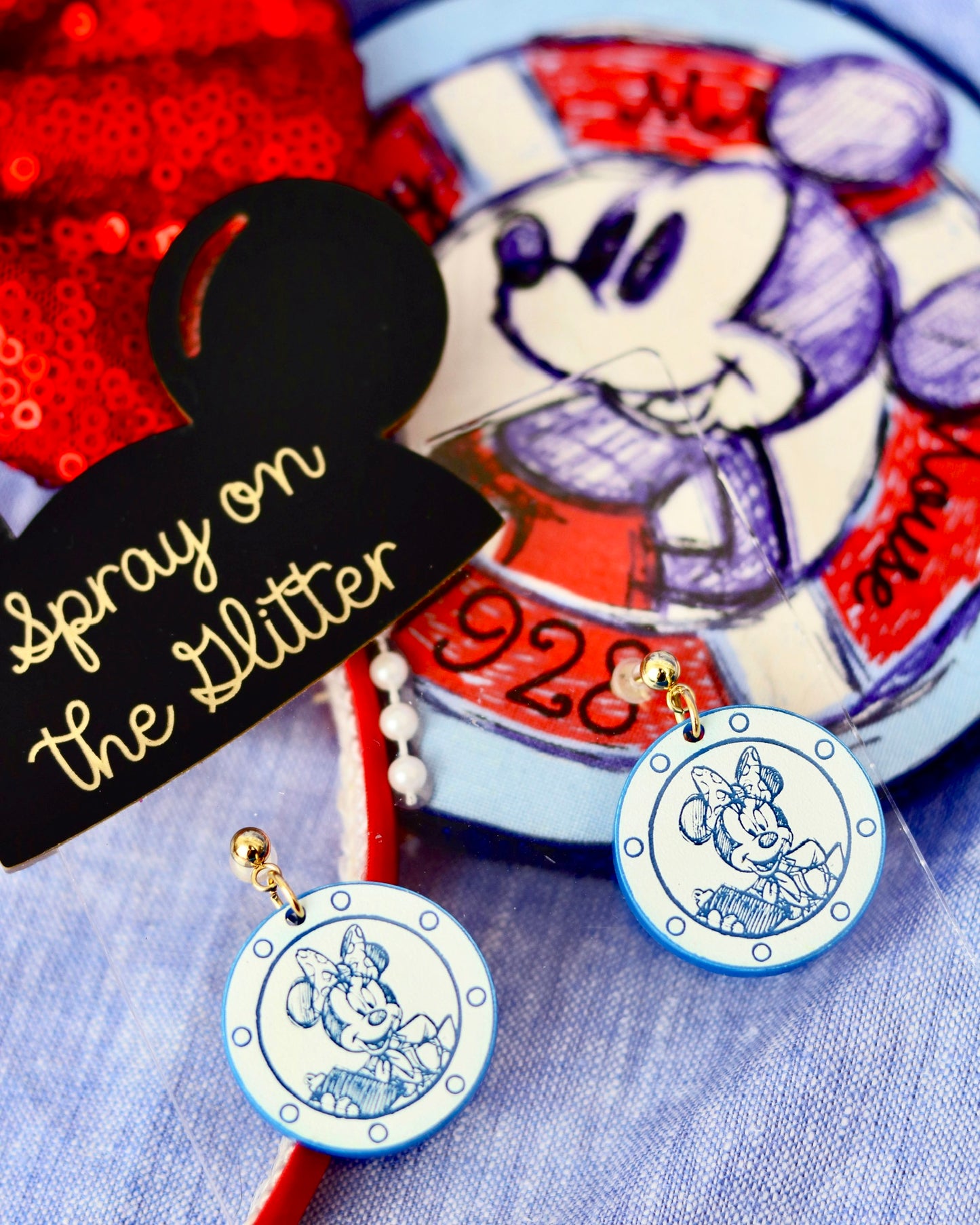 Porthole Dangle Earrings - Sailing Away