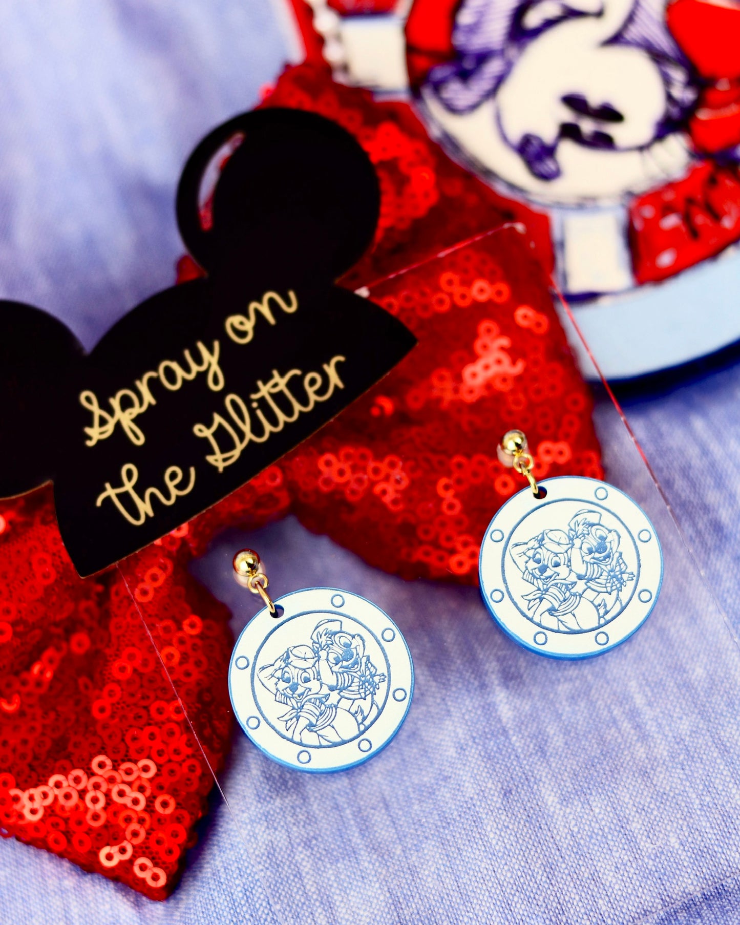 Porthole Dangle Earrings - Sailing Away