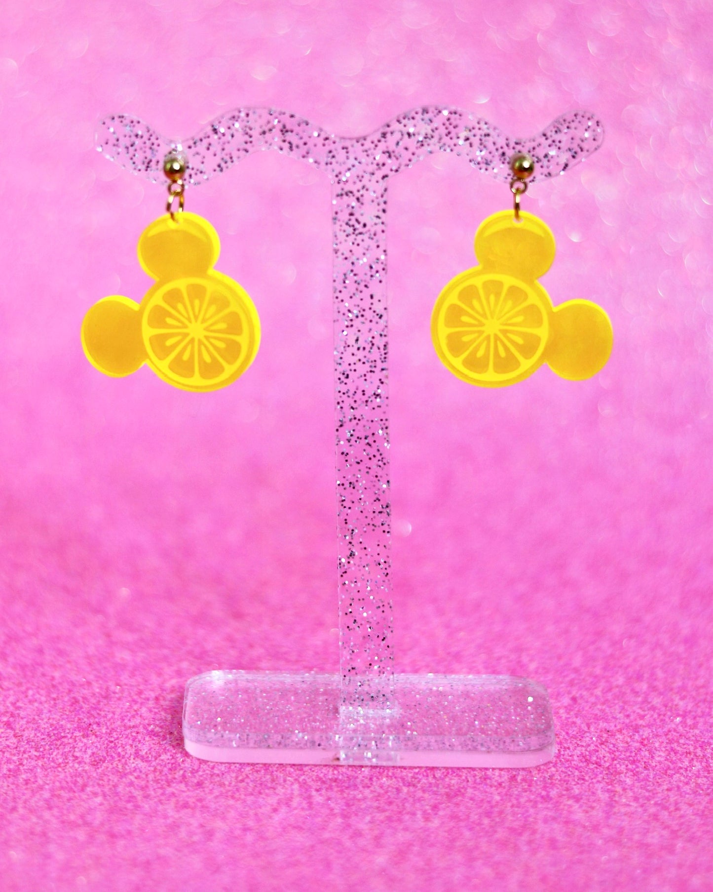 Lemon Dangle Earrings - Flower and Garden