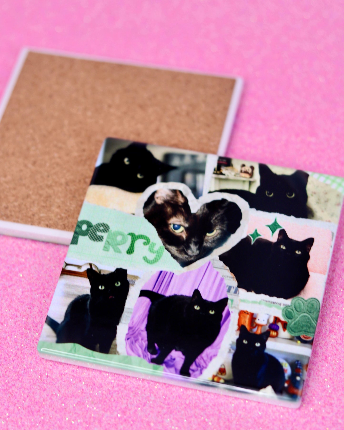 Custom Ceramic Tile Coaster - Pet Collage - 1 Pet Per Coaster