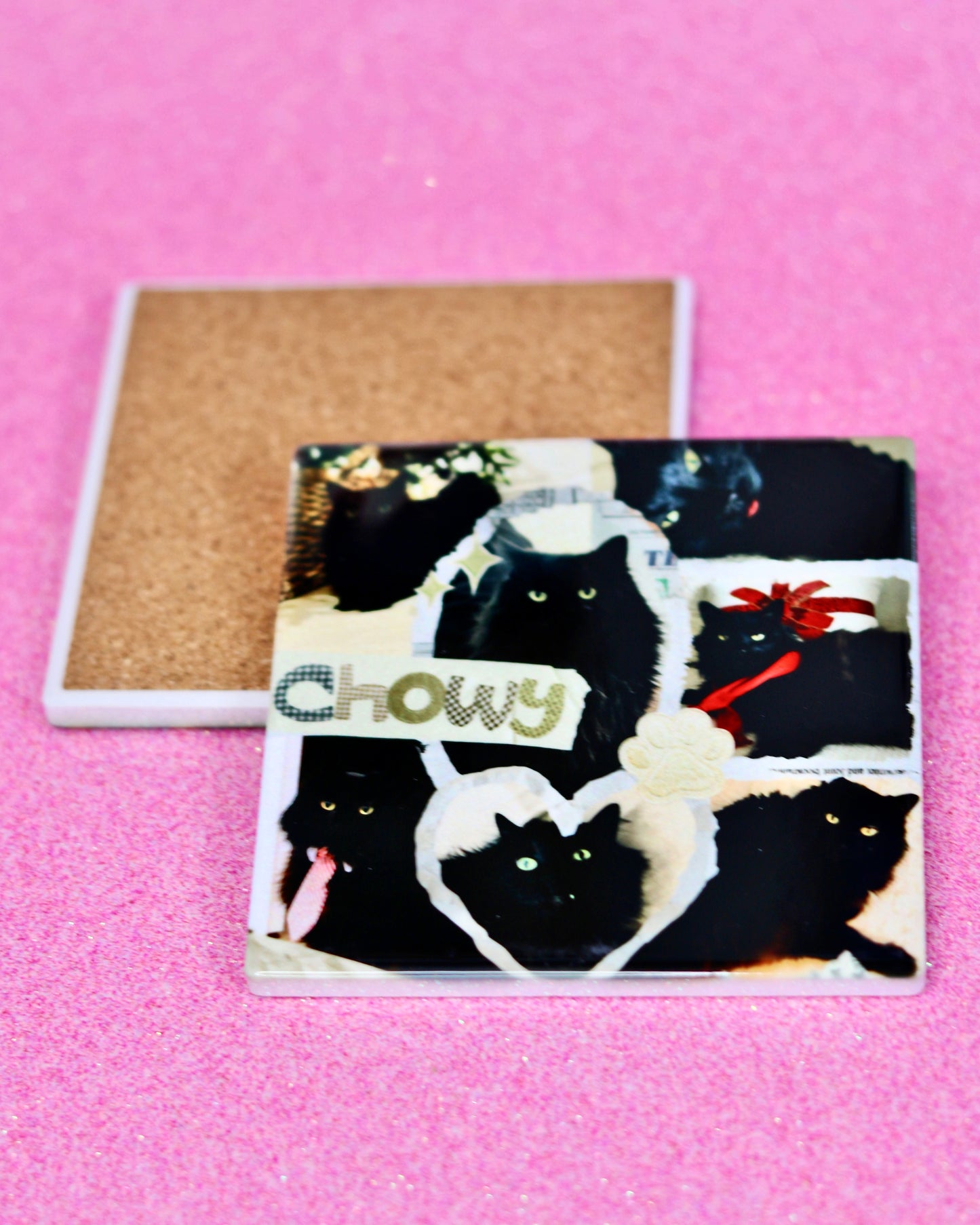 Custom Ceramic Tile Coaster - Pet Collage - 1 Pet Per Coaster
