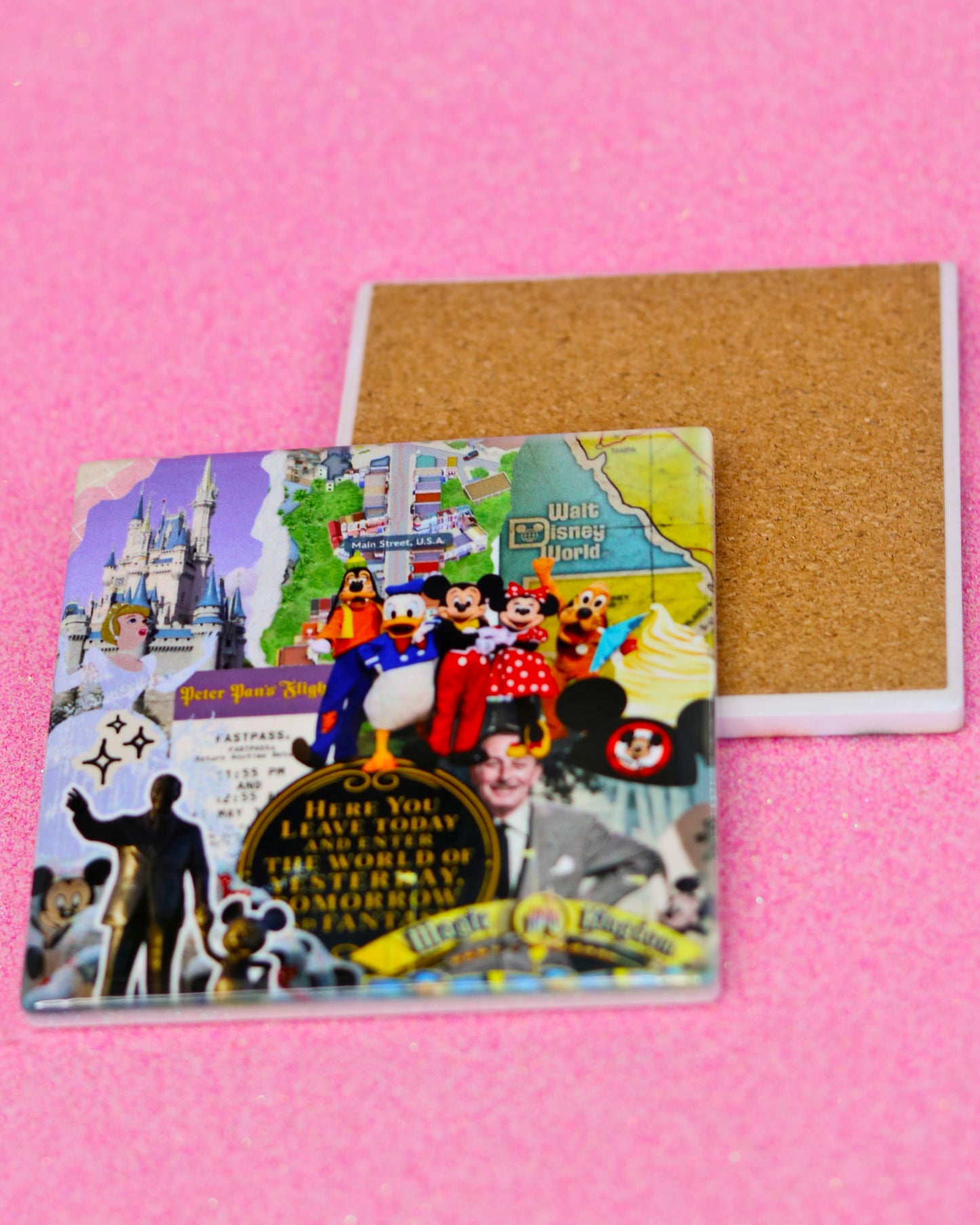 Ceramic Tile Coaster - Parks Collage
