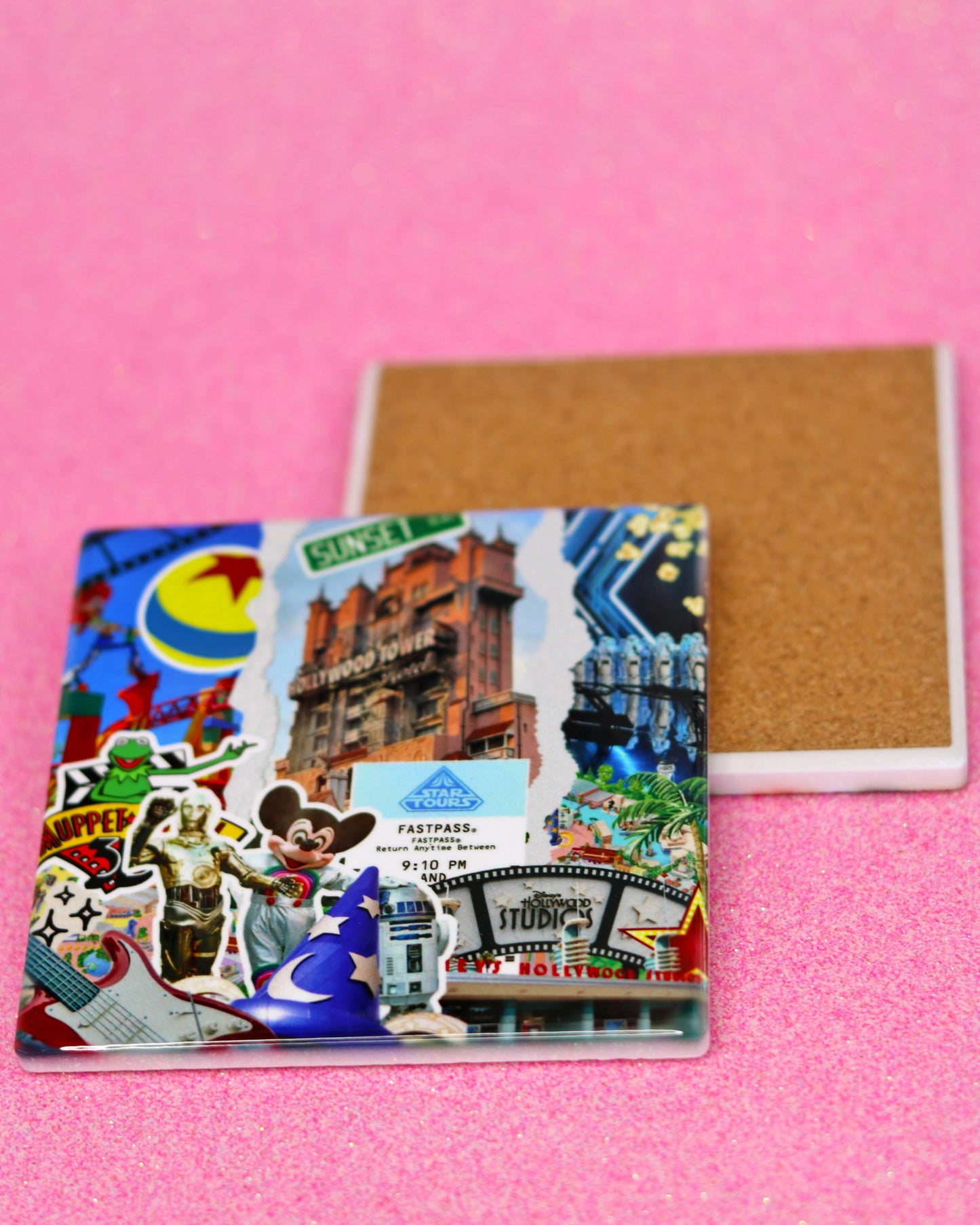 Ceramic Tile Coaster - Parks Collage