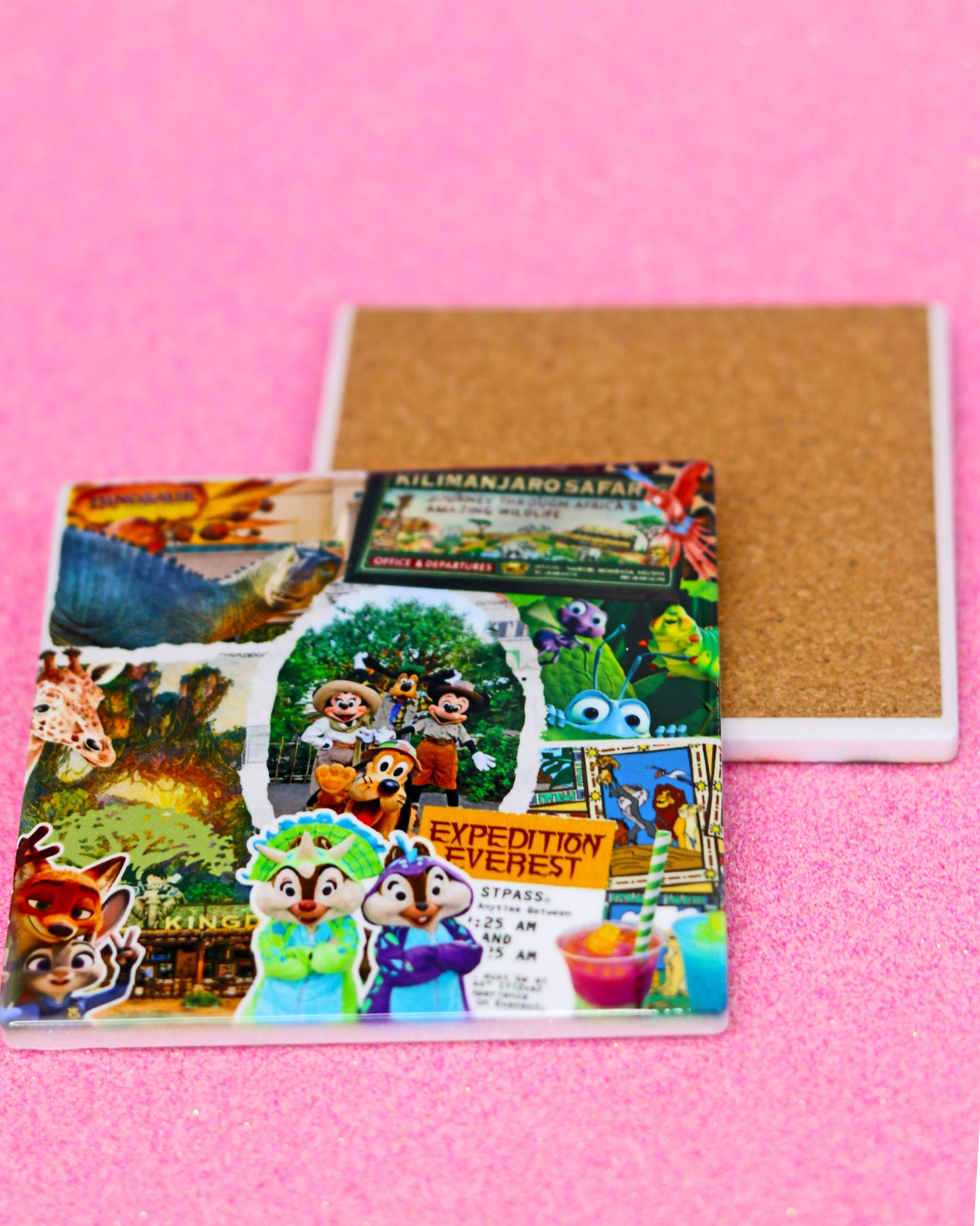 Ceramic Tile Coaster - Parks Collage