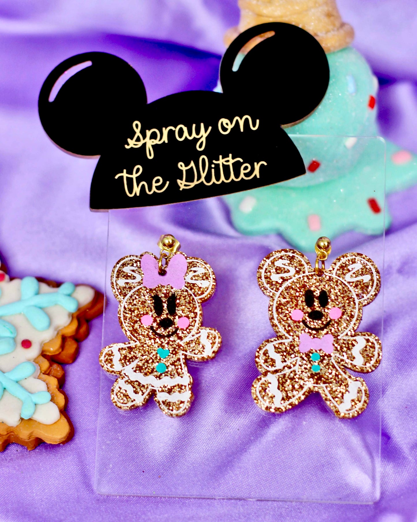 Gingerbread Earrings- Holiday Glam