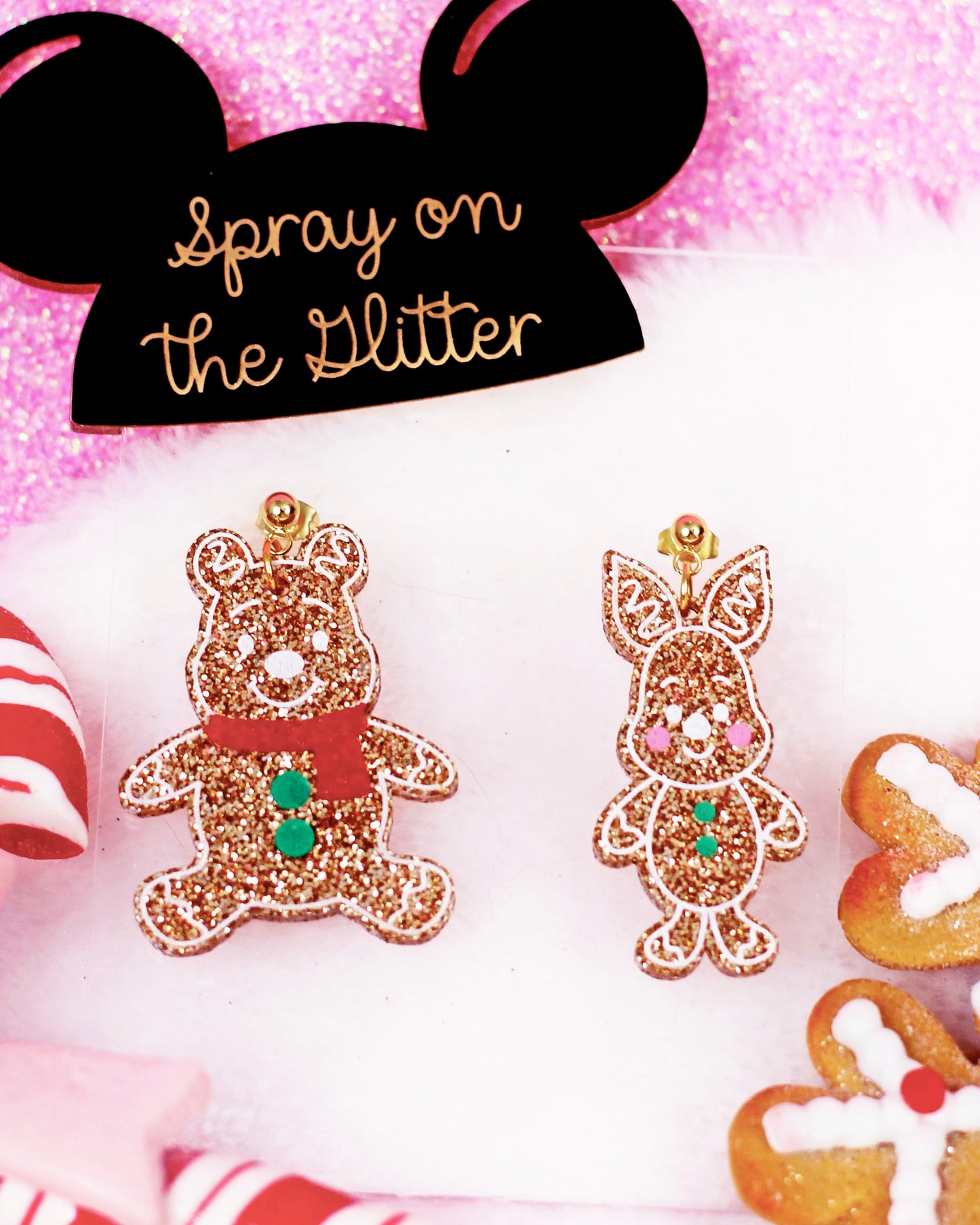 Gingerbread Earrings- Holiday Glam