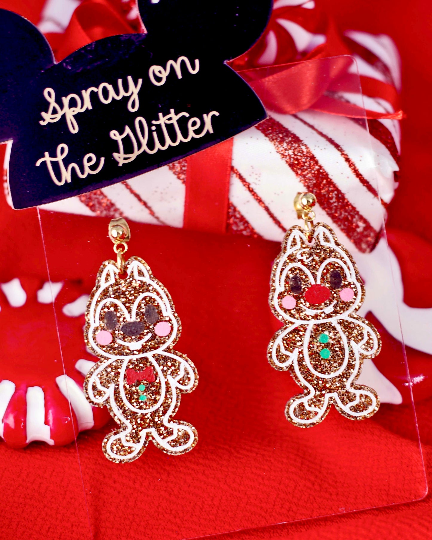Gingerbread Earrings- Holiday Glam