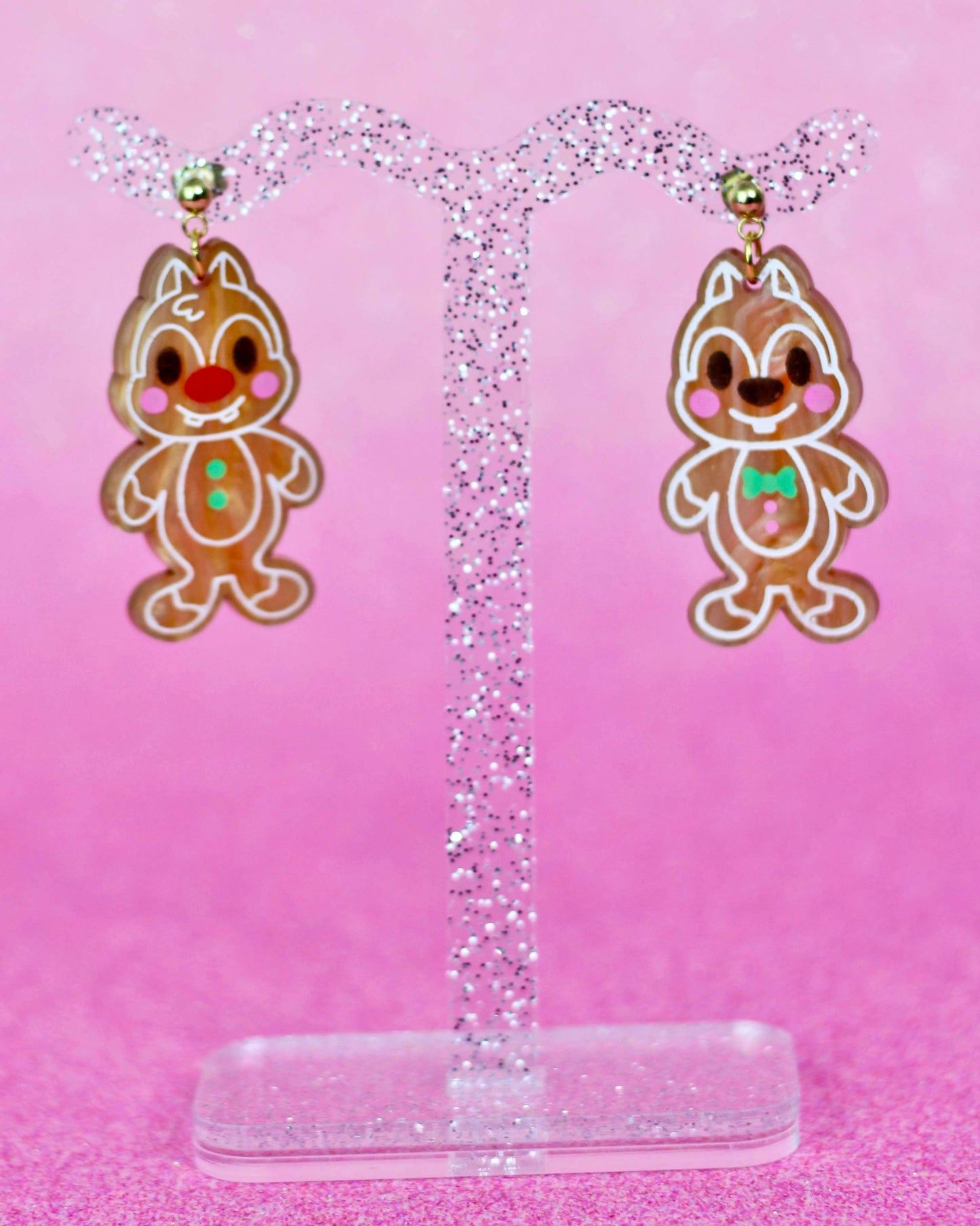 Gingerbread Earrings- Holiday Glam