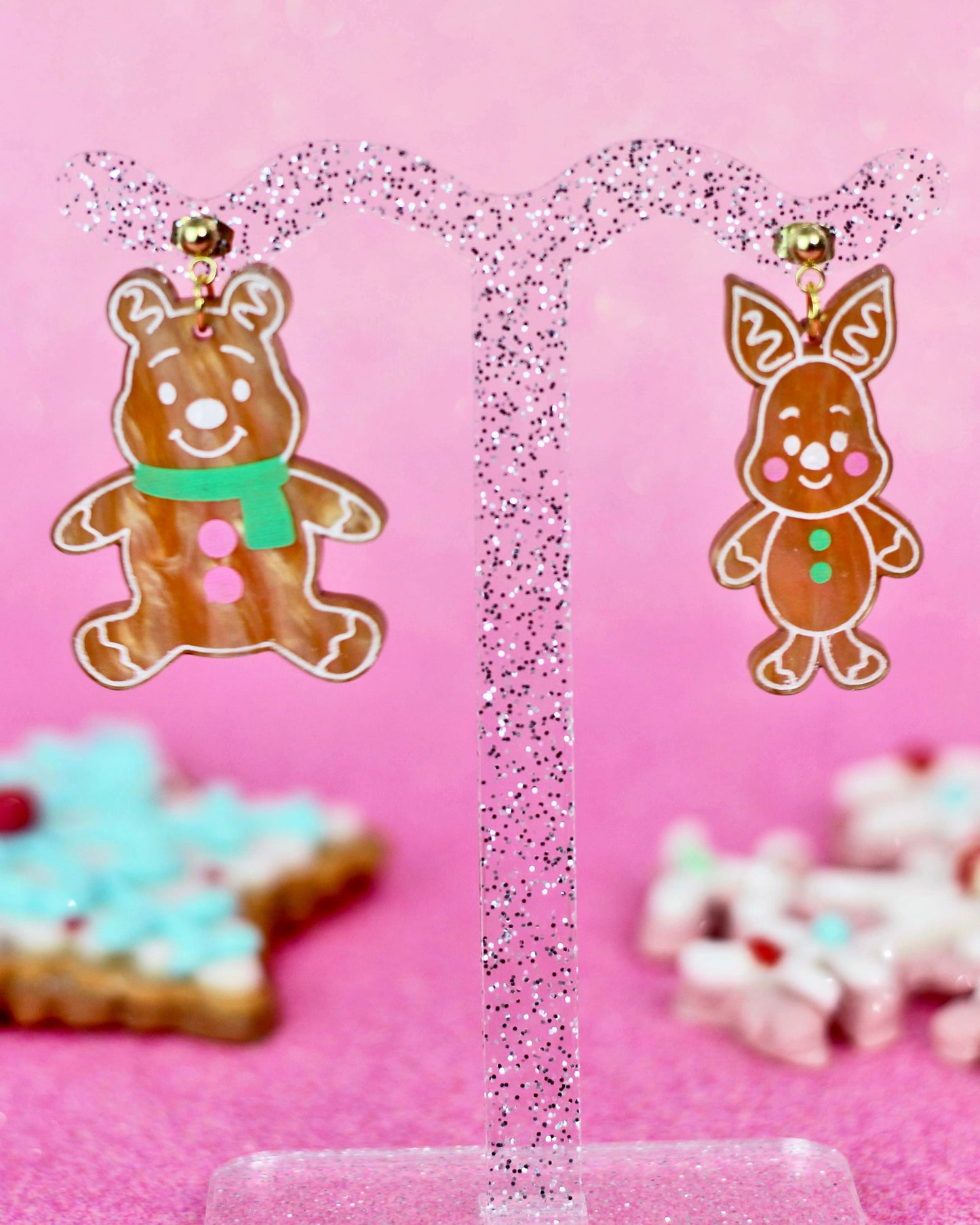 Gingerbread Earrings- Holiday Glam