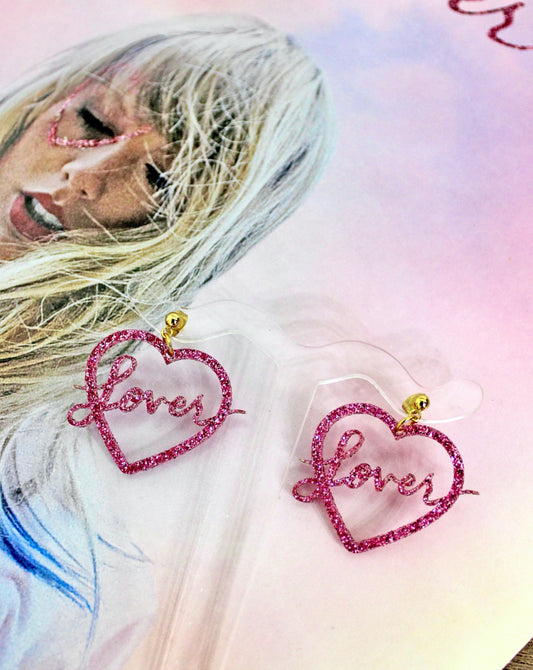 Lover Heart Dangle Earrings - Swifties