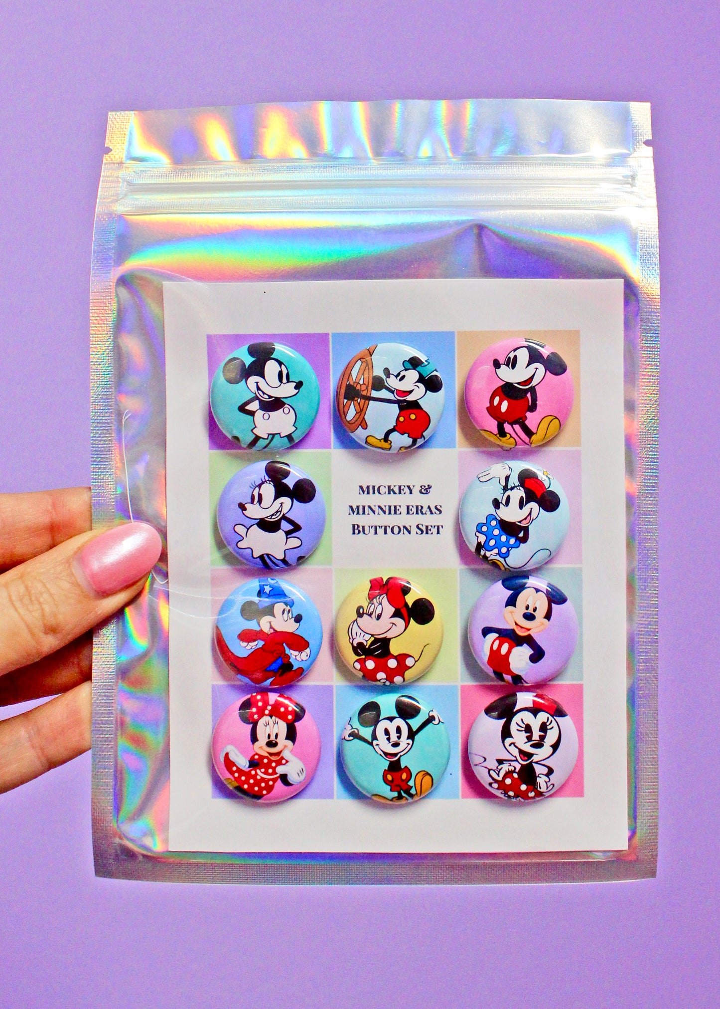 Mouse Eras Button Pin Set