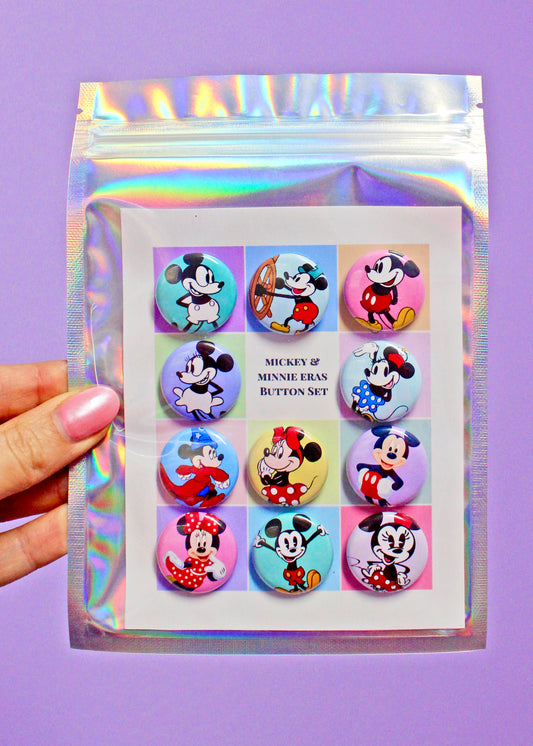 Mouse Eras Button Pin Set