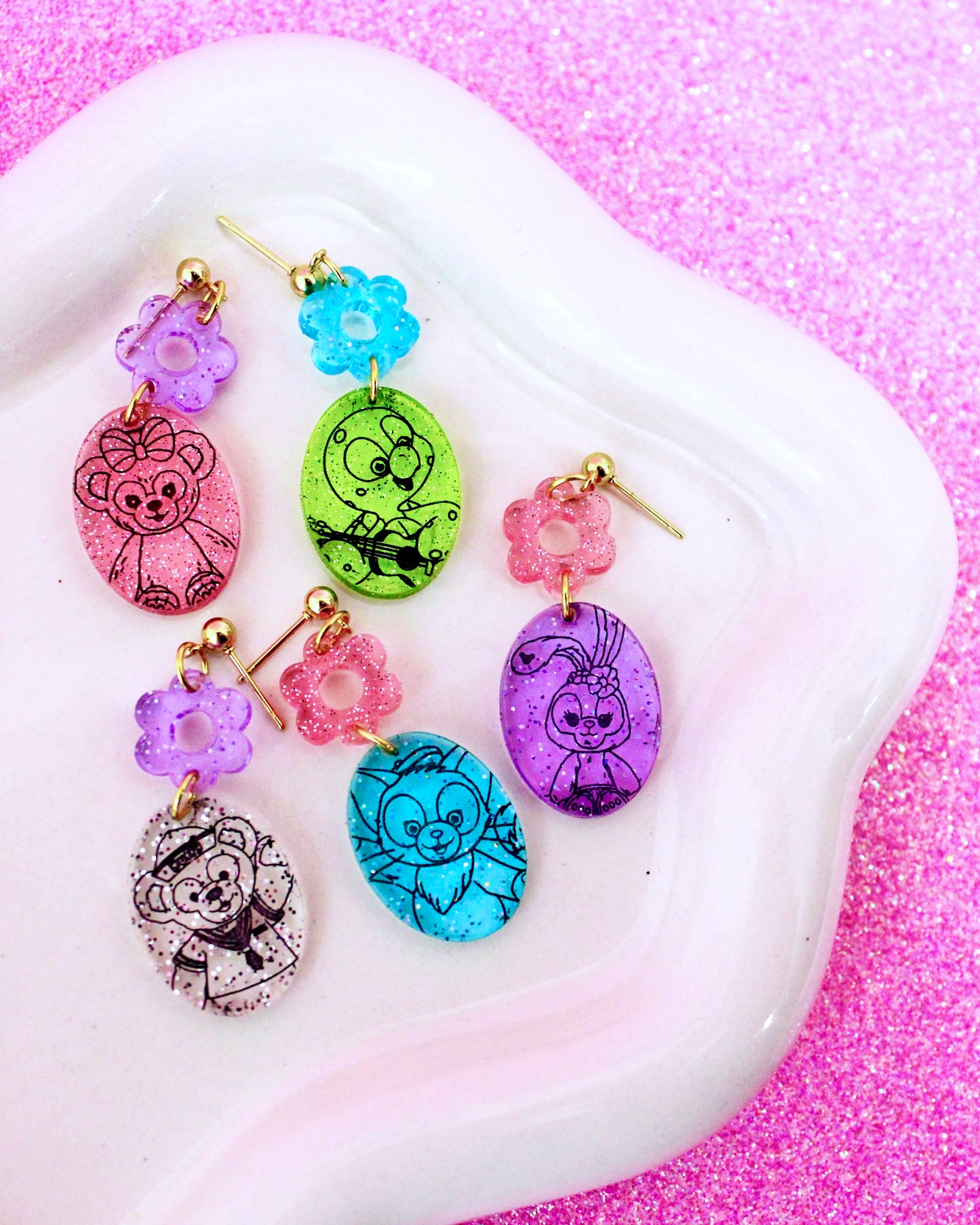 Cuddle Crew Dangle Earrings - Character Jellies