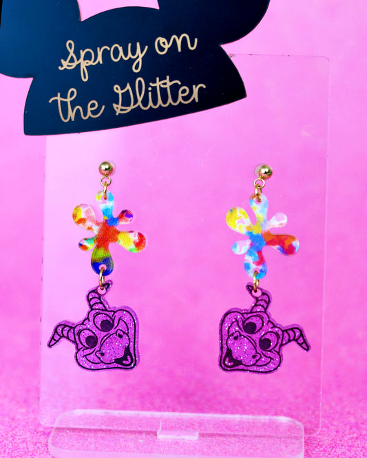 Imagination Paint Splatter Dangle Earrings - Festival of the Arts