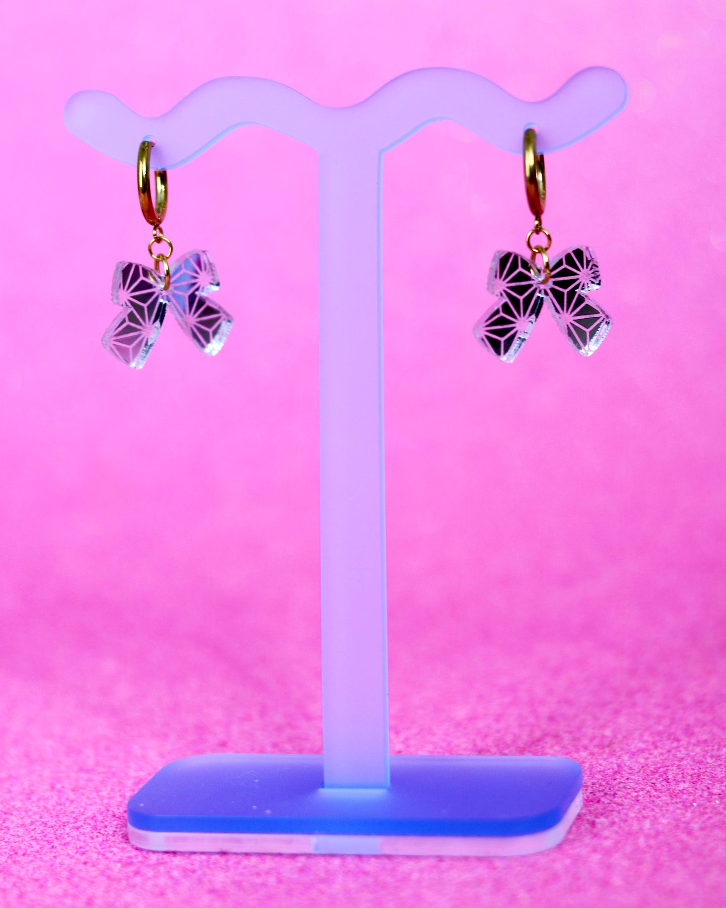 Spaceship Earth Bow Dangle Earrings - Festival of the Arts