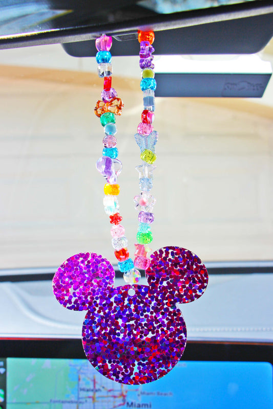 Beaded Mirror Car Charm