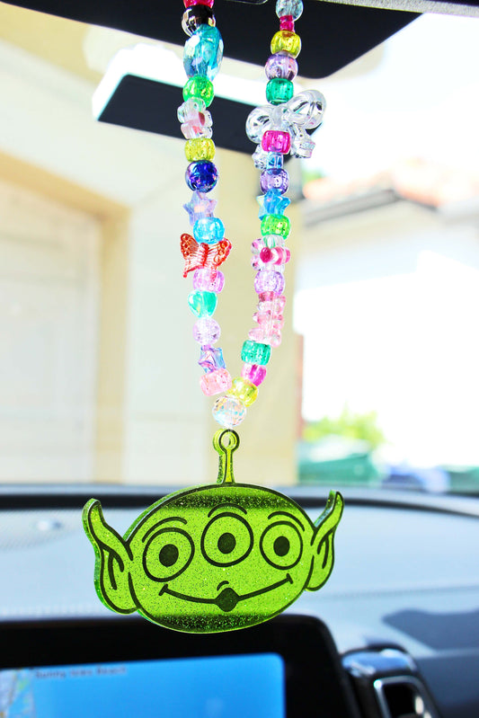 Beaded Mirror Car Charm