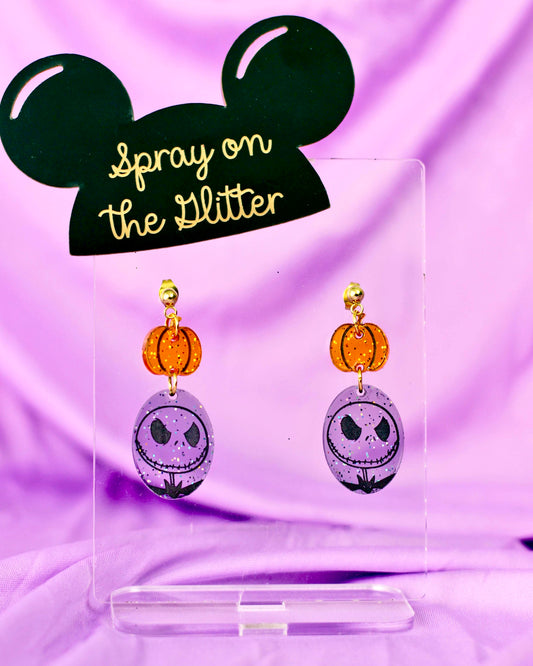Pumpkin King Dangle Earrings - Character Jellies